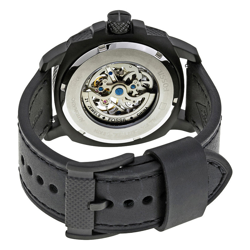 Fossil Modern Machine Automatic Skeleton Grey Dial Black Steel Strap Watch for Men - ME3134 Buy Now By Fossil