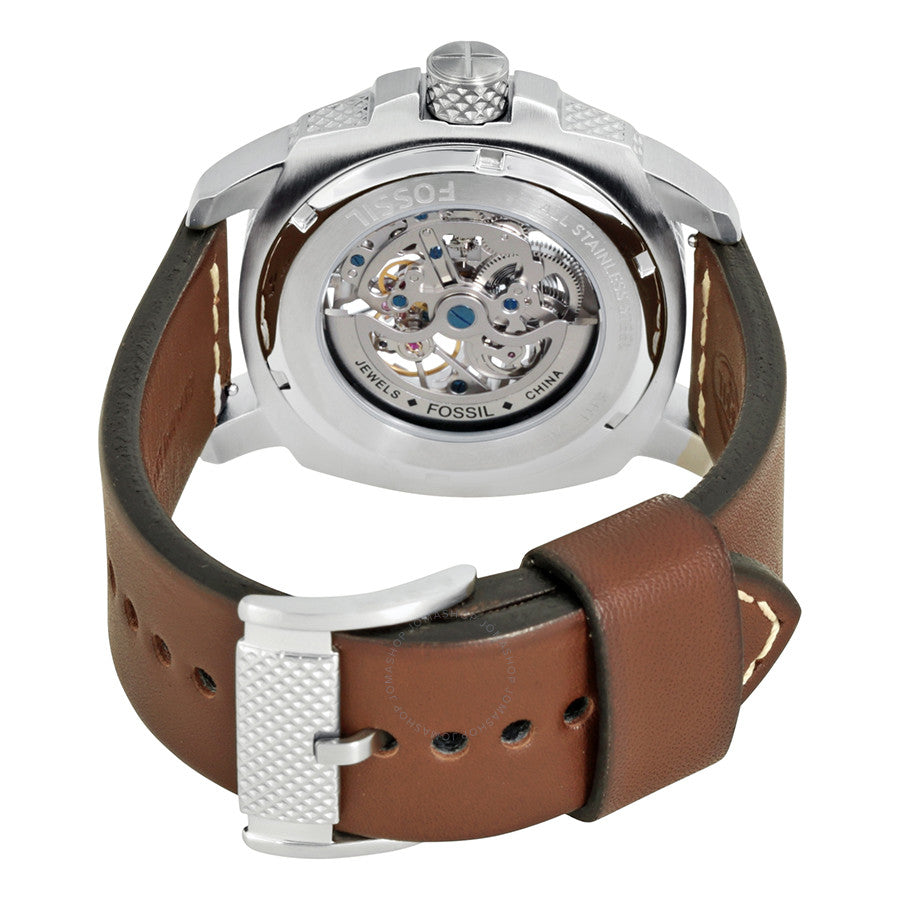 Fossil Modern Machine Automatic Skeleton White Dial Brown Leather Strap Watch for Women - ME3083 Buy Now By Fossil