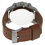 Fossil Nate Chronograph Grey Dial Brown Leather Strap Watch for Men - JR1424 Buy Now By Fossil