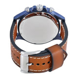 Fossil Nate Chronograph Navy Blue Dial Brown Leather Strap Watch for Men - JR1504 Buy Now By Fossil