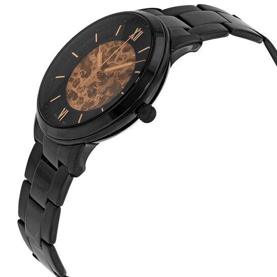 Fossil Neutra Automatic Skeleton Black Dial Black Steel Strap Watch for Men - ME3183 Buy Now By Fossil