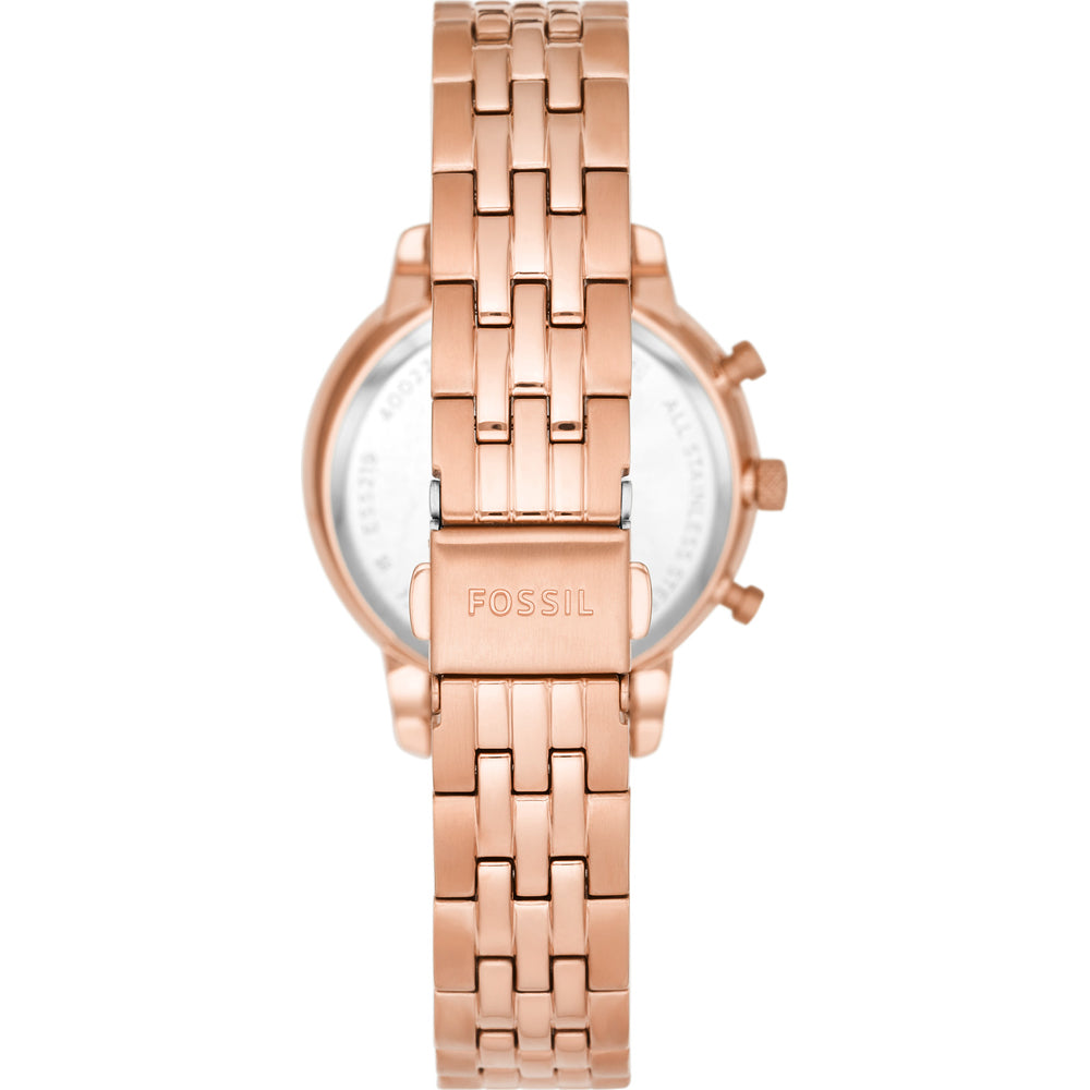 Fossil Boyfriend Chronograph Rose Gold Dial Rose Gold Steel Strap Watch for Women - ES3380 Buy Now By Fossil
