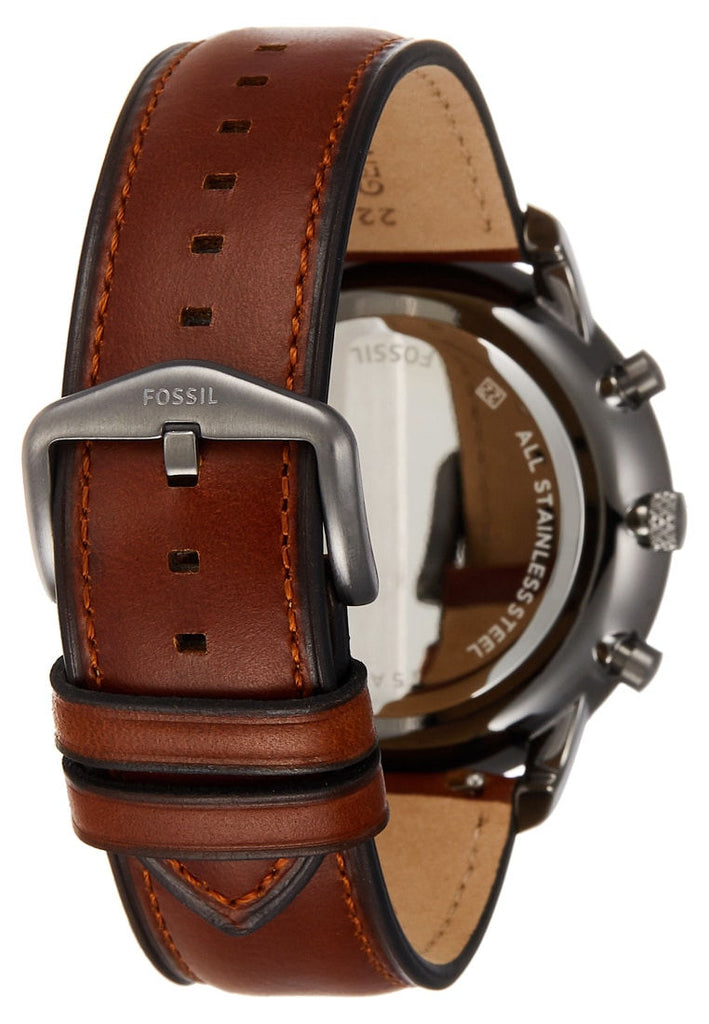 Fossil Neutra Chronograph Grey Dial Brown Leather Strap Watch for Men - FS5512 Buy Now By Fossil