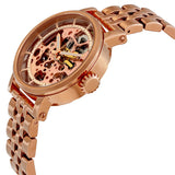 Fossil Boyfriend Automatic Skeleton Rose Gold Dial Rose Gold Steel Strap Watch for Women - ME3065 Buy Now By Fossil