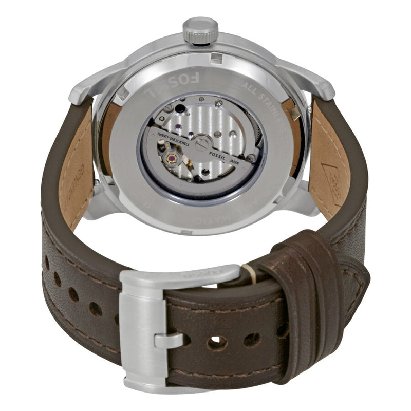 Fossil Pilot 54 Automatic Cream Dial Brown Leather Strap Watch for Men - ME3119 Buy Now By Fossil