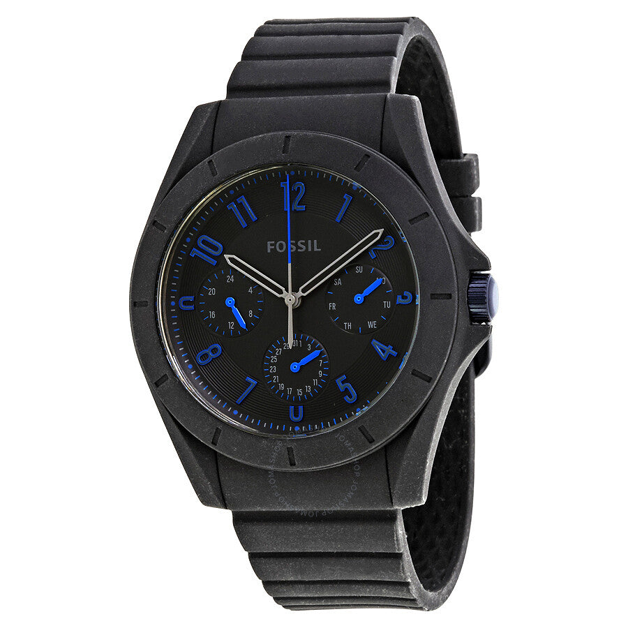 Fossil Popstastic Sport Black Dial Black Rubber Strap Watch for Men - FS5222 Buy Now By Fossil