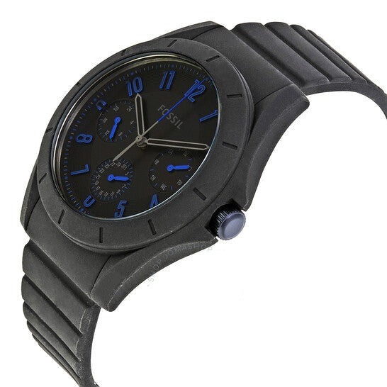 Fossil Popstastic Sport Black Dial Black Rubber Strap Watch for Men - FS5222 Buy Now By Fossil