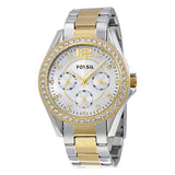 Fossil Riley White Dial Two Tone Steel Strap Watch for Women - ES3204 Buy Now By Fossil