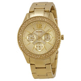 Fossil Stella Multifunction Gold Dial Gold Steel Strap Watch for Women - ES3589 Buy Now By Fossil