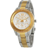 Fossil Stella Sport Multifunction Silver Dial Two Tone Steel Strap Watch for Women - ES5107 Buy Now By Fossil