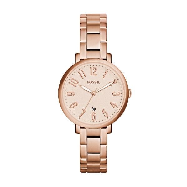Fossil Jacqueline Rose Gold Dial Rose Gold Steel Strap Watch for Women - ES3970 Buy Now By Fossil