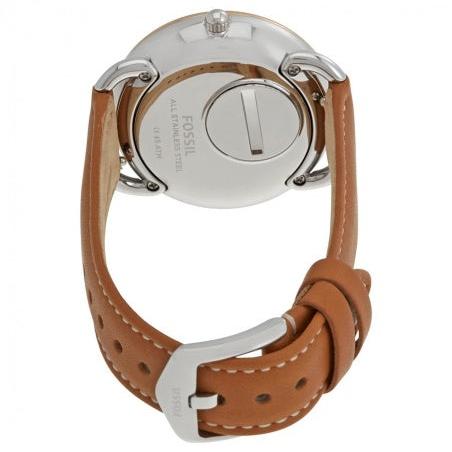 Fossil Tailor Date-Day Quartz Blue Dial Brown Leather Strap Watch for Women - ES4257 Buy Now By Fossil