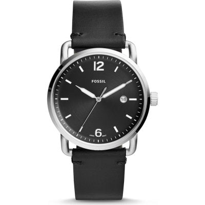 Fossil The Commuter Black Dial Black Leather Strap Watch for Men - FS5406 Buy Now By Fossil