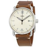 Fossil The Commuter White Dial Brown Leather Strap Watch for Men - FS5275 Buy Now By Fossil