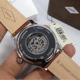 Fossil Flynn Automatic Black Dial Brown Leather Strap Watch for Men - BQ2270 Buy Now By Fossil