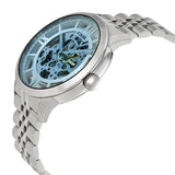 Fossil Townsman Automatic Skeleton Blue Dial Silver Steel Strap Watch for Men - ME3073 Buy Now By Fossil