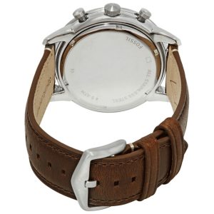 Fossil Townsman Chronograph White Dial Brown Leather Strap Watch for Men - FS5350 Buy Now By Fossil