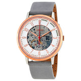 Fossil Vintage Muse Automatic Skeleton White Dial Grey Leather Strap Watch for Women - ME3131 Buy Now By Fossil