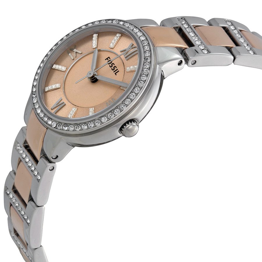 Fossil Virginia Rose Gold Dial Two Tone Steel Strap Watch for Women - ES3405 Buy Now By Fossil