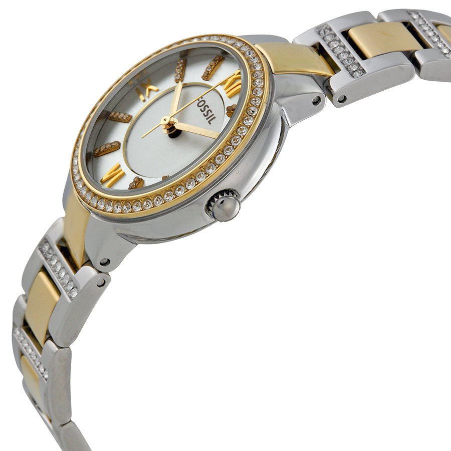 Fossil Virginia Silver Dial Two Tone Steel Strap Watch for Women - ES3503 Buy Now By Fossil