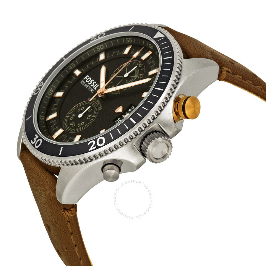 Fossil Wakefield Black Dial Brown Leather Strap Watch for Men - CH2944 Buy Now By Fossil