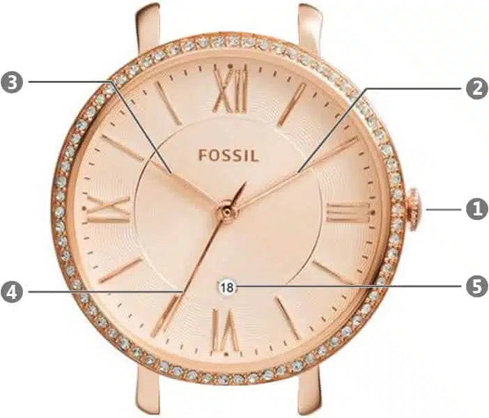 Fossil Jacqueline Rose Gold Dial Rose Gold Steel Strap Watch for Women - ES3632 Buy Now By Fossil