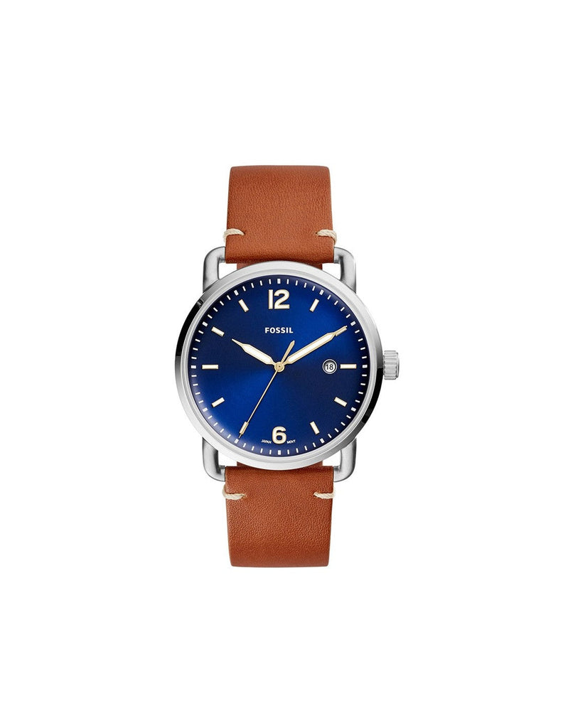 Fossil Commuter Blue Dial Blue Leather Strap Watch for Men - FS5325 Buy Now By Fossil