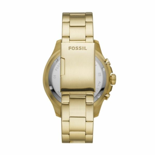 Fossil FB-03 Chronograph Black Dial Gold Steel Strap Watch for Men - FS5727 Buy Now By Fossil