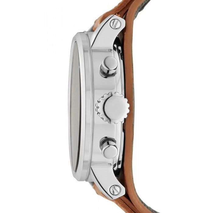 Fossil Original Boyfriend Sport Chronograph Beige Dial Brown Leather Strap Watch for Women - ES4046 Buy Now By Fossil