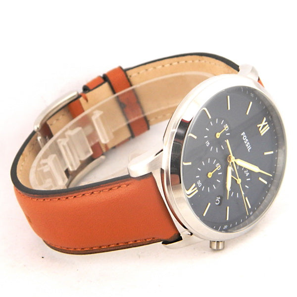 Fossil Neutra Chronograph Blue Dial Brown Leather Strap Watch for Men - FS5453 Buy Now By Fossil