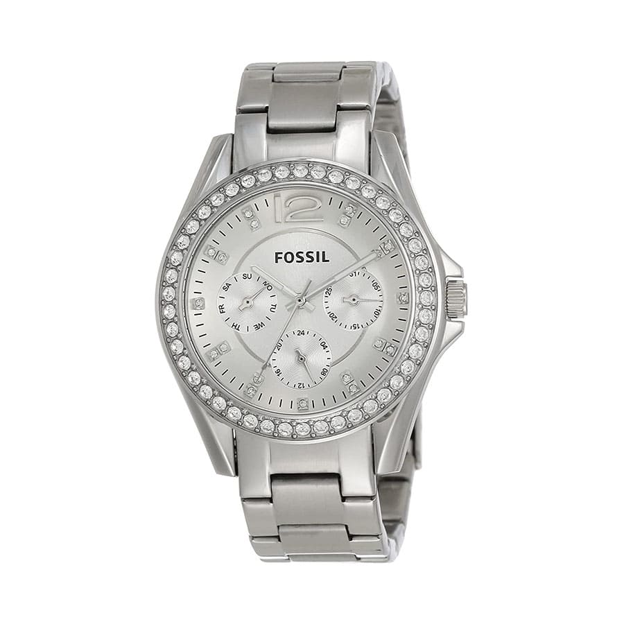 Fossil Riley Multifunction Silver Dial Silver Steel Strap Watch for Women - ES3202 Buy Now By Fossil