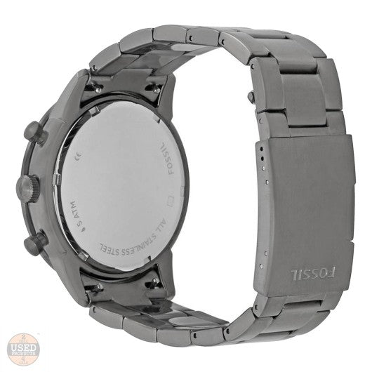 Fossil Townsman Chronograph Black Dial Silver Steel Strap Watch for Men - FS5349 Buy Now By Fossil