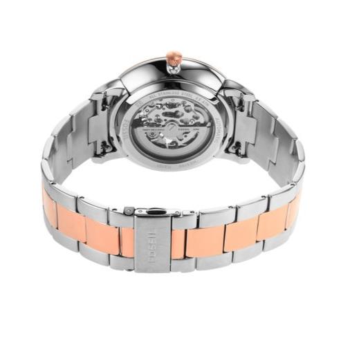 Fossil Neutra Automatic Skeleton White Dial Two Tone Steel Strap Watch for Men - ME3196 Buy Now By Fossil