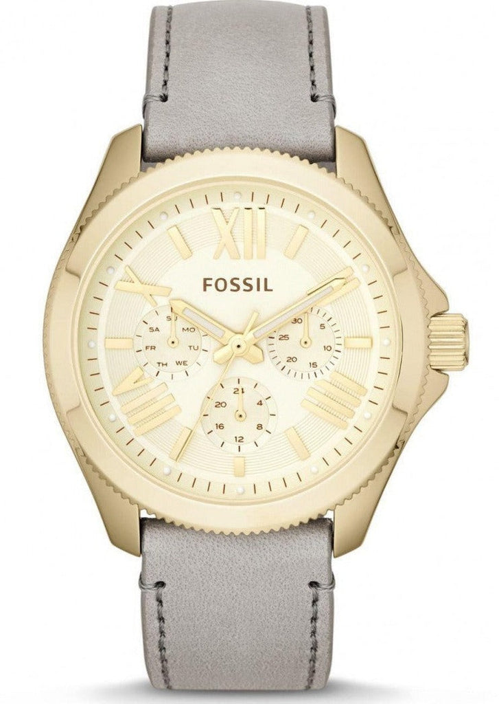 Fossil Cecile Champagne Dial Grey Leather Strap Watch for Women - AM4529 Buy Now By Fossil