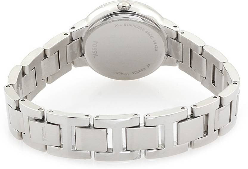Fossil Virginia Pink Dial Silver Steel Strap Watch for Women - ES3504 Buy Now By Fossil