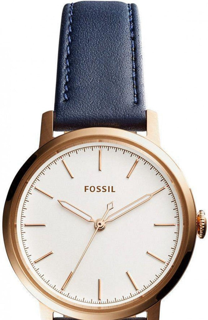 Fossil The Minimalist Slim White Dial Blue Leather Strap Watch for Men - FS5371 Buy Now By Fossil