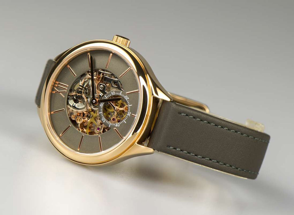 Fossil Suitor Mechanical Grey Dial Grey Leather Strap Watch for Women - BQ3265 Buy Now By Fossil