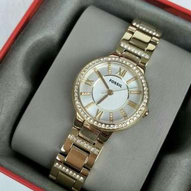 Fossil Virginia White Dial Gold Steel Strap Watch for Women - ES3283 Buy Now By Fossil