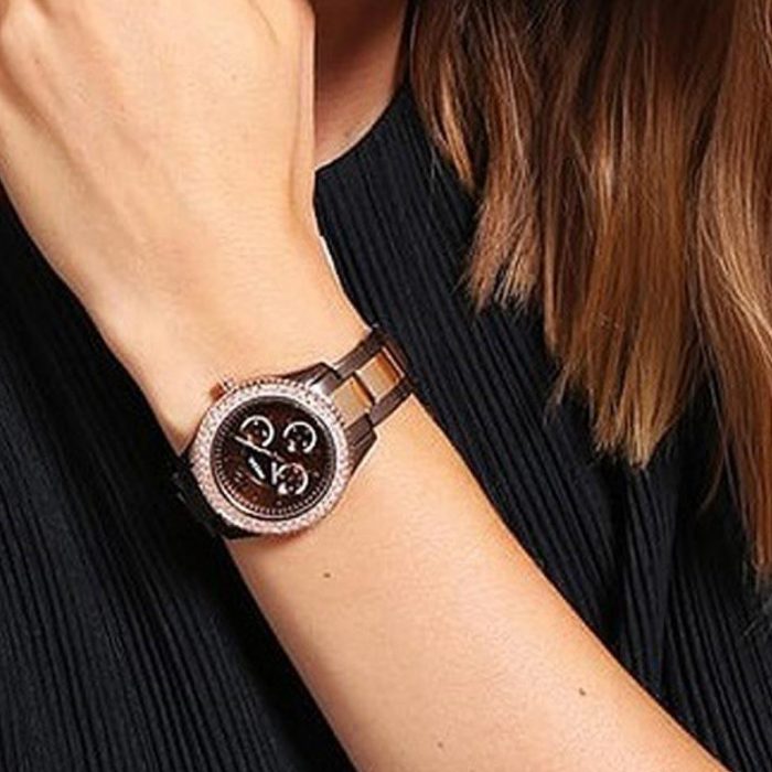 Fossil Stella Multifunction Brown Dial Two Tone Steel Strap Watch for Women - ES4079 Buy Now By Fossil