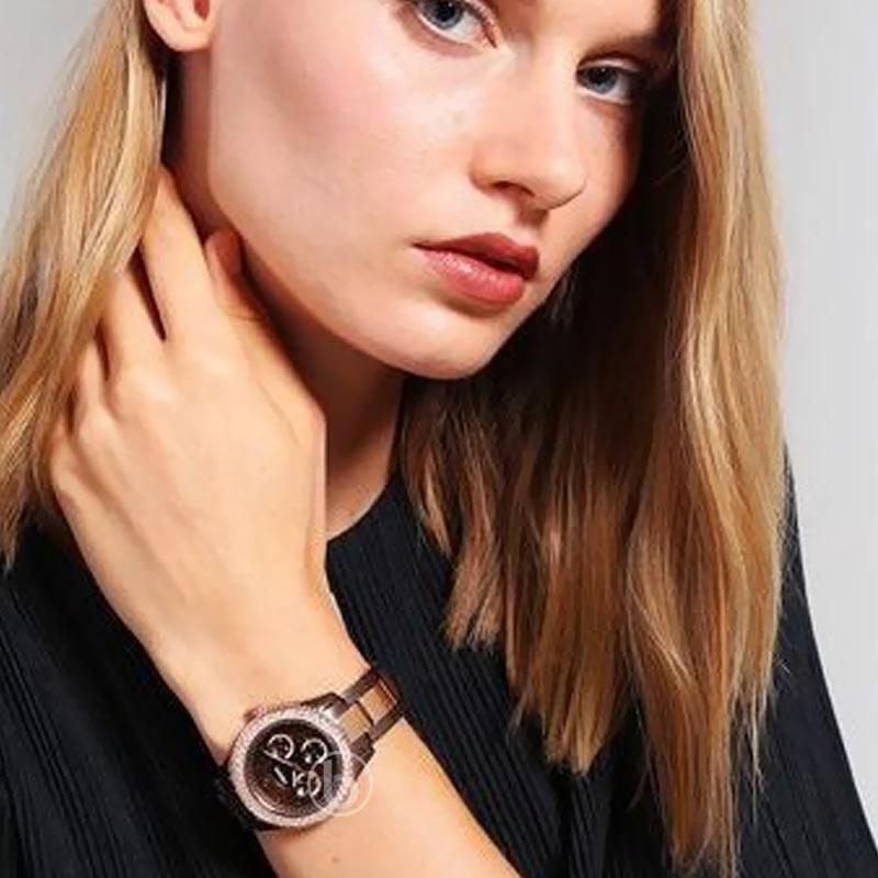 Fossil Stella Multifunction Brown Dial Two Tone Steel Strap Watch for Women - ES4079 Buy Now By Fossil