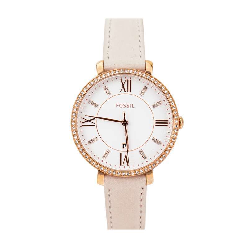 Fossil Jacqueline White Dial Pink Leather Strap Watch for Women - ES4303 Buy Now By Fossil