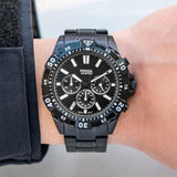 Fossil Garrett Chronograph Black Dial Black Steel Strap Watch for Men - FS5773 Buy Now By Fossil
