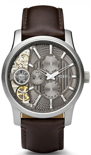 Fossil Twist Chronograph Multifunction Taupe Dial Brown Leather Strap Watch for Men - ME1098 Buy Now By Fossil