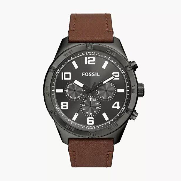 Fossil Brox Multifunction Grey Dial Brown Leather Strap Watch for Men - BQ2800 Buy Now By Fossil
