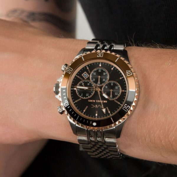 Michael Kors Bayville Chronograph Black Dial Silver Steel Strap Watch For Men - MK8725 Buy Now By Michael Kors