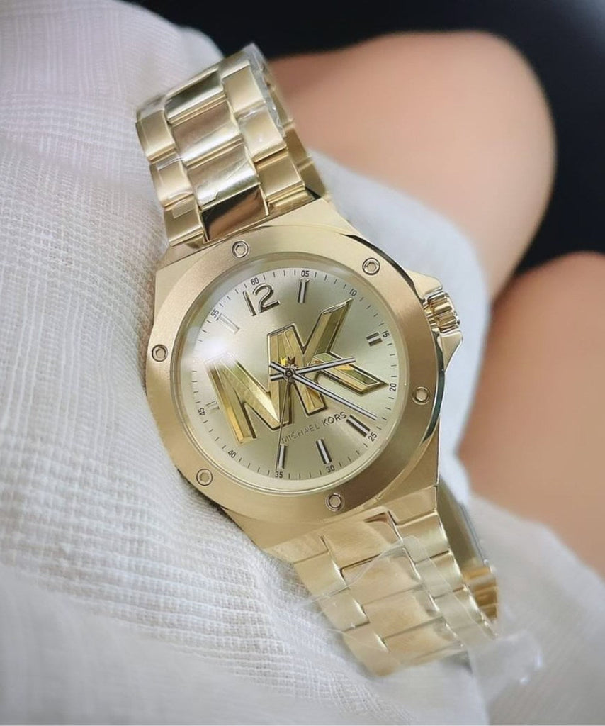 Michael Kors Lennox Three-Hand Quartz Gold Dial Gold Steel Strap Watch For Men - MK8939 Buy Now By Michael Kors