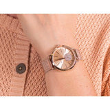 Michael Kors Portia Rose Gold Dial Rose Gold Mesh Bracelet Watch for Women - MK3845 Buy Now By Michael Kors