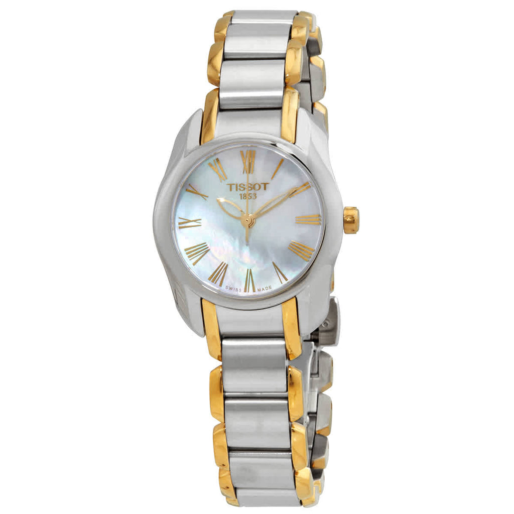 Tissot T Wave Mother of Pearl Dial Two Tone Steel Strap Watch for Women - T023.210.22.117.00 Buy Now By Tissot