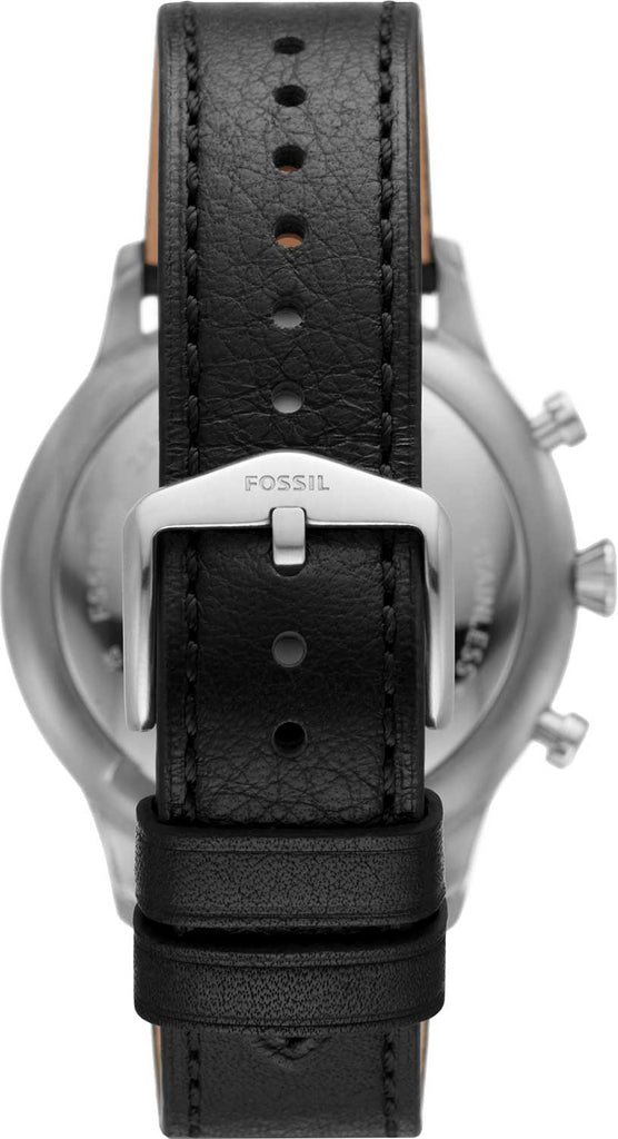 Fossil Retro Pilot Chronograph Black Dial Black Leather Strap Watch for Men - FS5806 Buy Now By Fossil
