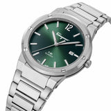 Salvatore Ferragamo F-80 Classic Green Dial Silver Steel Strap Watch for Men - SFDT02123 Buy Now By Salvatore Ferragamo